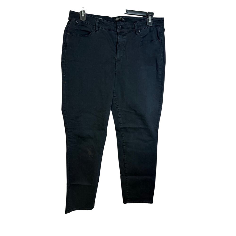 Talbots women's black denim pants size 14 Long. FLAW